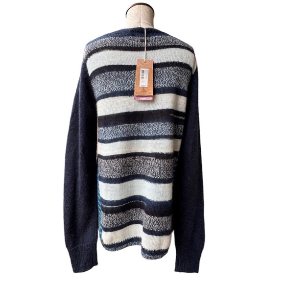 Prana Seffi Acrylic Wool Multicolor Striped Sweater Large NWT - Picture 4 of 8